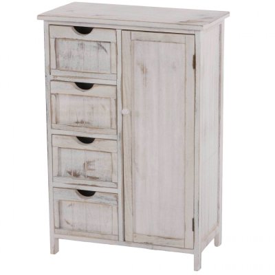 Commode / armoire, 82x55x30cm, shabby chic, vintage ~ blanc