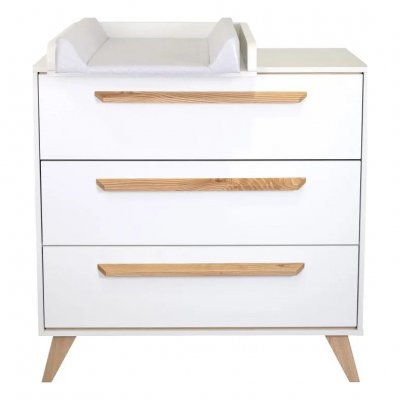 IKID Commode Avec Plan &Agrave; Langer  Lazio - Blanc Et Bois