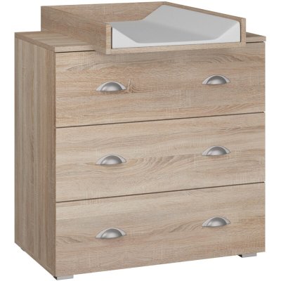 BIM FURNITURE Commode mia avec table &agrave; langer Sonoma Oak - ch&ecirc;ne sonoma