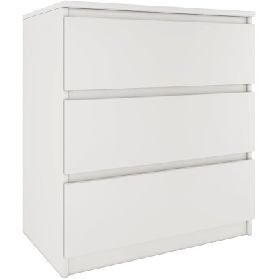 Commode moderne avec 3 tiroirs Malwa M3 - Blanc 
