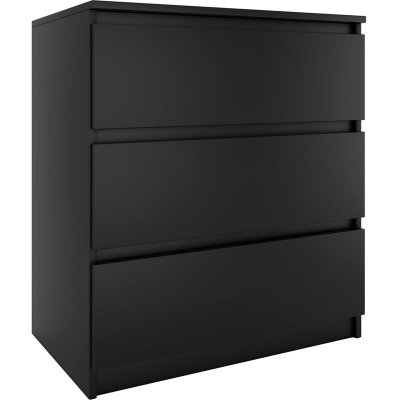 Commode moderne avec 3 tiroirs Malwa M3 - Noir 