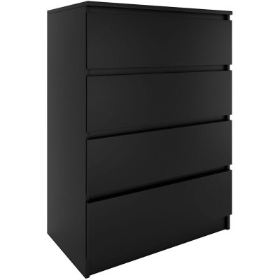 Commode moderne avec 4 tiroirs Malwa M4 - Noir 
