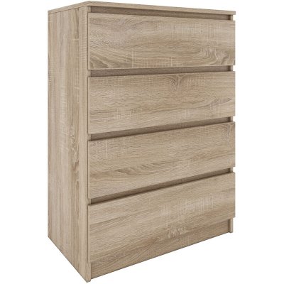 Commode moderne avec 4 tiroirs Malwa M4 - Sonoma 
