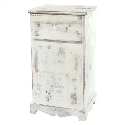 Commode / table d'appoint / chevet / table haute,35x29x63cm, shabby, vintage, blanc.