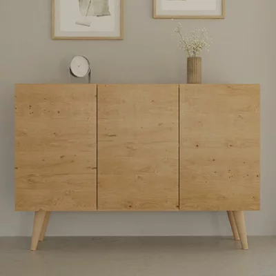 Commode Toronto pour Salon 120 cm couleur Ch&ecirc;ne