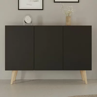 Commode Toronto pour Salon 120 cm couleur Noir