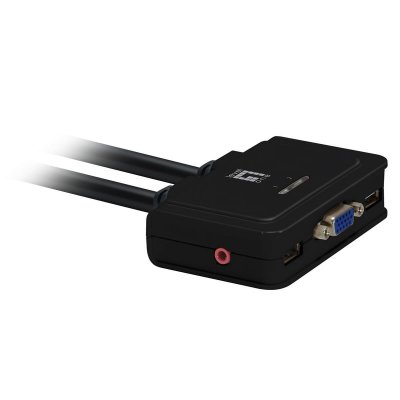 LEVEL ONE Commutateur - - KVM 2 ports USB avec audio -  - KVM-0223