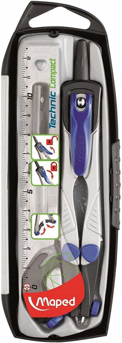 MAPED Compas Coffret 4 Pi&egrave;ces Technic  - La Bo&icirc;te