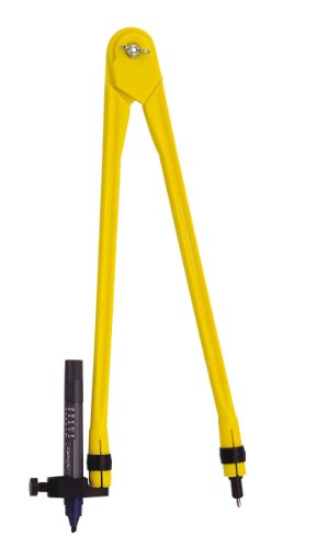  Compas plastique 35 cm pour tableau avec adaptateur Jaune