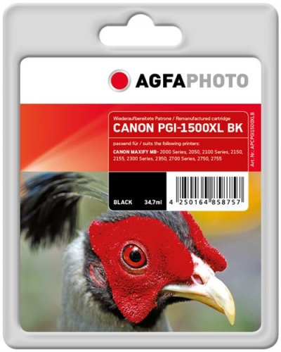 GENERIQUE Compatible Avec Canon Pgi-1500bk Xl (9182b001) Agfa Photo Apcpgi1500xlb Cartouche D'encre Noir