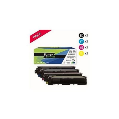 TONER SERVICES Compatible Brother TN230 de 4 toners Noir, cyan, magenta et jaune