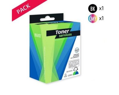 TONER SERVICES Compatible Canon PG545/546 Pack de 2 cartouches d'Encre Noire et couleurs marque (8287B005)