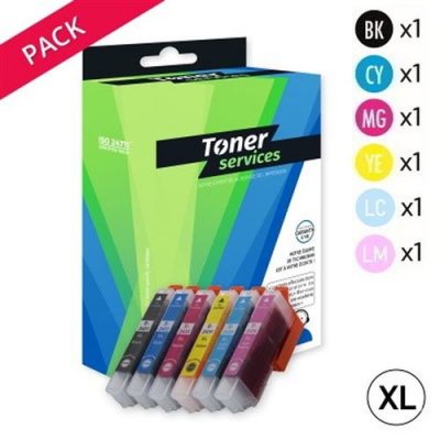 TONER SERVICES Compatible Epson 24XL Pack 6 cartouches Noir/couleurs Elephant (T2438)