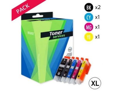 TONER SERVICES Compatible Epson 33XL Pack 5 cartouches Noir/couleurs T3357 (Orange)