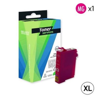 TONER SERVICES Compatible Epson 502XL/T02W3 Cartouche Magenta C13T02W340 (Jumelles)