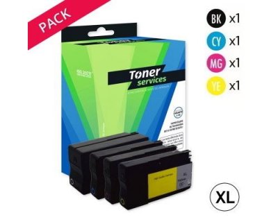 TONER SERVICES Compatible HP 932XL/933XL Pack 4 Cartouches Noir et couleurs (C2P42AE)