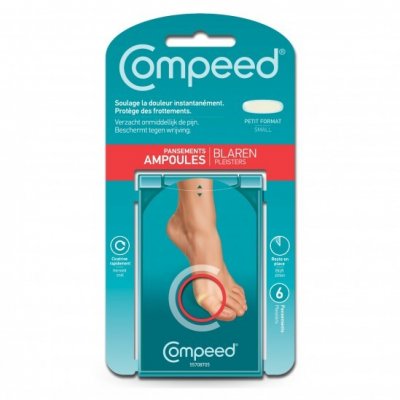 COMPEED  pansements ampoules petit format pour le c&ocirc;t&eacute; du pied x 6