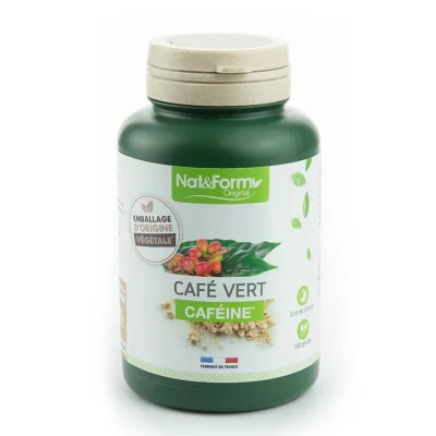 NAT&FORM Compl&eacute;ment alimentaire caf&eacute; vert 200 g&eacute;lules nat et form bio