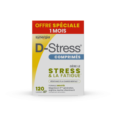 SYNERGIA Compl&eacute;ment Alimentaire D-stress  - La Boite De 120 Comprim&eacute;s