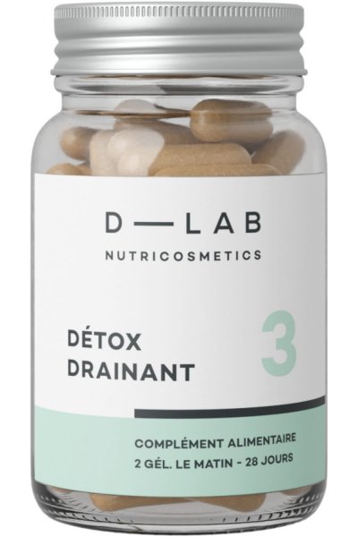 D LAB NUTRICOSMETICS Compl&eacute;ment alimentaire D&eacute;tox Drainant - 1 mois - D-LAB Nutricosmetics
