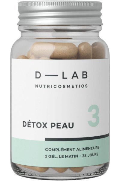D LAB NUTRICOSMETICS Compl&eacute;ment alimentaire D&eacute;tox Peau - 1 mois - D-LAB Nutricosmetics