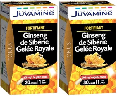 JUVAMINE Compl&eacute;ment Alimentaire Fortifiant Ginseng  - La Boite De 10 G