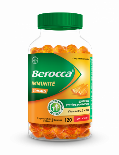 BEROCCA Compl&eacute;ment Alimentaire Immunit&eacute;  - Le Pot De 120 Gommes