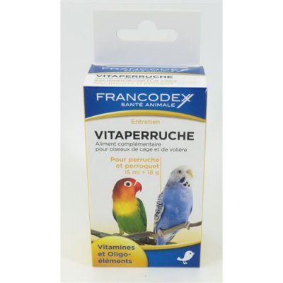 FRANCODEX Compl&eacute;ment alimentaire oiseaux Vitaperruche 18g + 15ml