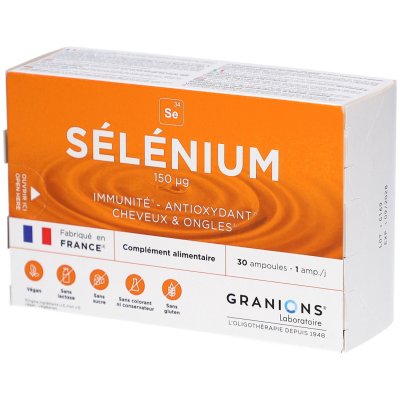 GRANIONS Compl&eacute;ment Alimentaire S&eacute;l&eacute;nium  - La Bo&icirc;te De 30 Ampoules