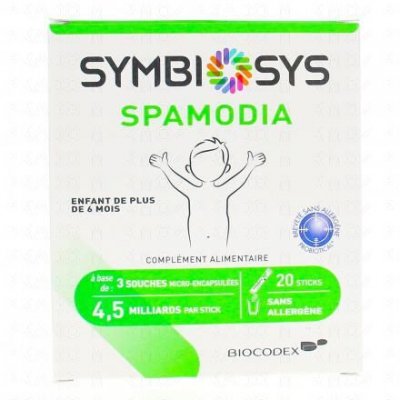 SYMBIOSYS Compl&eacute;ment Alimentaire Spamodia Enfant - La Boite De 20 Sticks - 40g