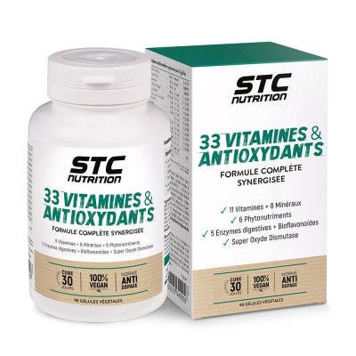 STC NUTRITION Complement alimentaire  33 vitamins antioxydants 90 gelules