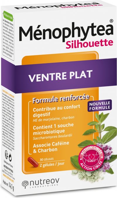 NUTREOV Compl&eacute;ment Alimentaire Ventre Plat Menophytea - La Bo&icirc;te De 30 G&eacute;lules