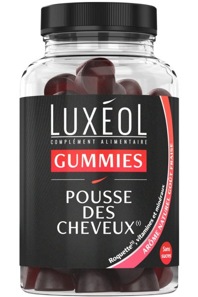 LUXEOL Compl&eacute;ments alimentaires pousse des cheveux Lux&eacute;ol 60 gummies