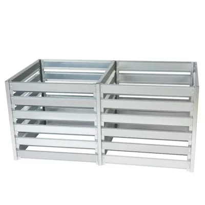 TIMBELA Composteur de jardin - 182 x 91 x h85 cm - 1408l