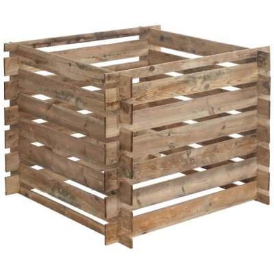 CERLAND Composteur en Bois MEZZITO &ndash; Trait&eacute; Autoclave Classe 3 - 100 &times; 100 &times; H72 cm