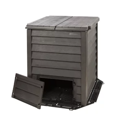 GRAF Composteur GARANTIA Thermo-Wood 400L marron + grille de fond