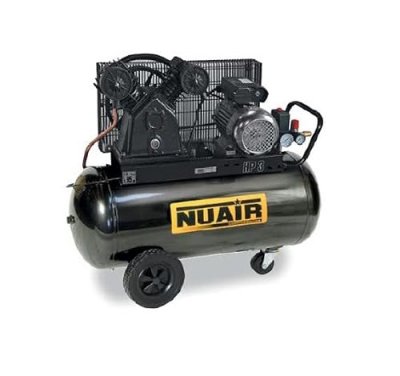 NU AIR Compresseur &agrave; air bi-cylindre en V 3CV 2,2kW 230V Monophas&eacute; 90L lubrifi&eacute; VCF/100CM3 Nuair