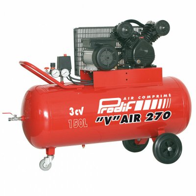 PRODIF Compresseur courroie bi-cylindre v 150 l 3cv  - VC3051503M