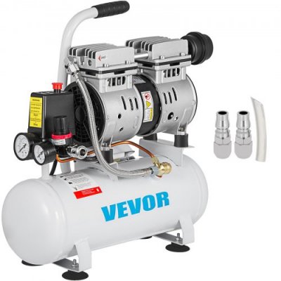 VEVOR Compresseur d'air Sans Huile 550W -  - 9L Compresseur Silencieux &agrave; Air Comprim&eacute;