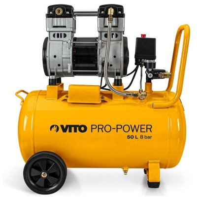 VITO PRO POWER Compresseur d'air Silencieux 50L 1.5 CV 1100W VITO 8 bar