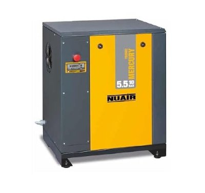 NUAIR Compresseur entra&icirc;nement courroie sur ch&acirc;ssis 5,5CV 4kW 400V Triphas&eacute; 8 bar MERCURY TRONIC
