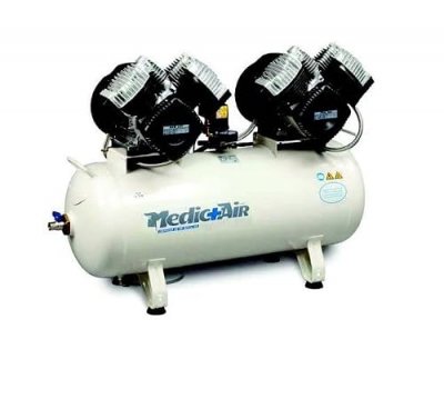 NUAIR Compresseur insonoris&eacute; pour dentiste et laboratoires 2x3CV 2x2,2kW 400V 90L 420L/min Dr.So