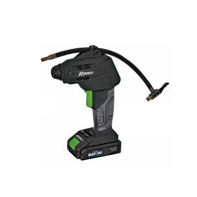 RIBIMEX Compresseur r-bat20 batterie 20 volts 2amp avec embouts, prbat20-comp