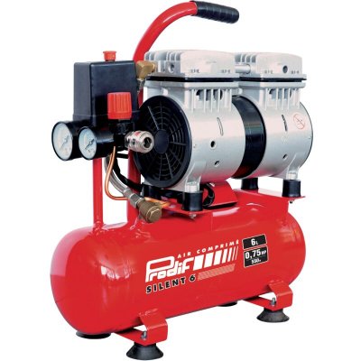 PRODIF Compresseur silencieux 6 litres 0.75cv d&eacute;bit d4air aspir2 100l/m