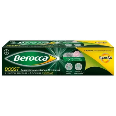 BEROCCA Comprim&eacute;s effervescents  Boost 15 u