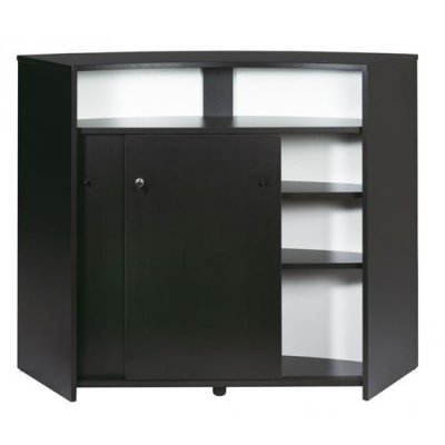 Comptoir d'accueil 2 portes noir 135 cm - coloris: blanc SNACK135NOB