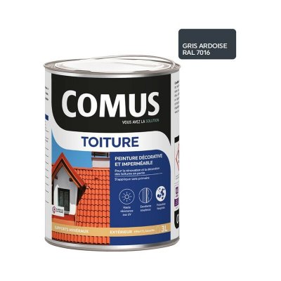 COMUS  - Peinture TOITURE 3L Gris ardoise - 19714