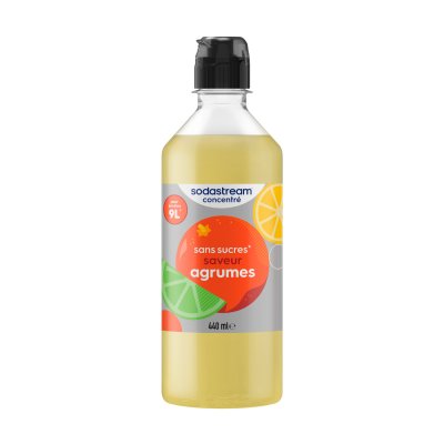 SODASTREAM Concentr&eacute;  Saveur Agrumes sans sucres 1024254330 440 ml Blanc et Orange 