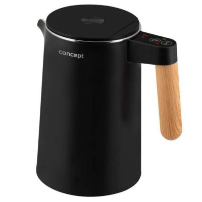 CONCEPT  Hausger&auml;te RK3301 Bouilloire en acier inoxydable Noir 1,5 l
