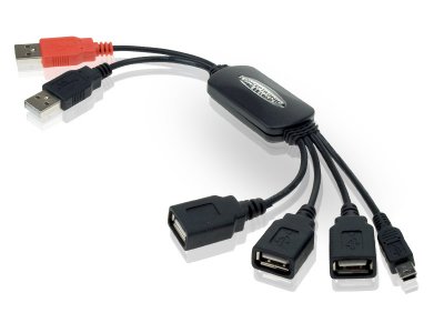 CONCEPTRONIC  Cflexhub Usb+micro Usb Hub 3 Puertos Noir